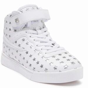 FILA Vulc 13 Big Hearts Hi Top White Sneakers size 8 1/2